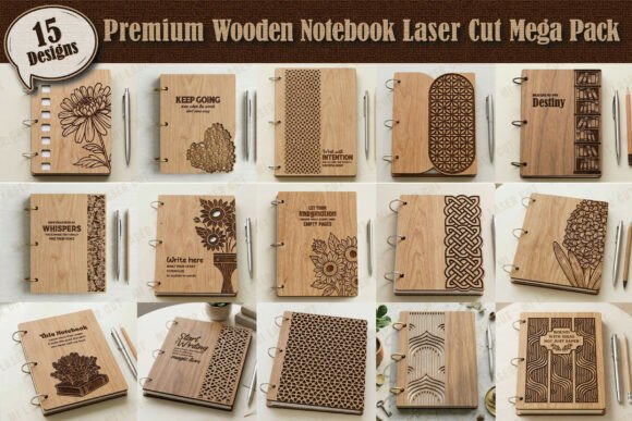 Download Premium Wooden Notebook Cover Mega Pack - Premium Collection