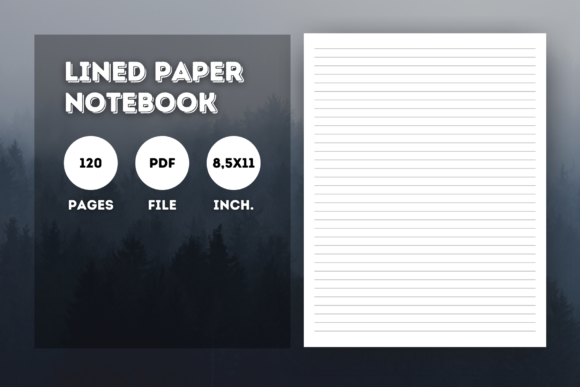Download KDP Interior Lined Paper Notebook - Lined paper Collection