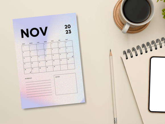 Download Gradient Minimal November 2023 Planner - 2023 planner Collection