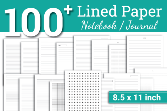 Download Lined Paper Bundle | Journal | Notebook - Lined paper Collection