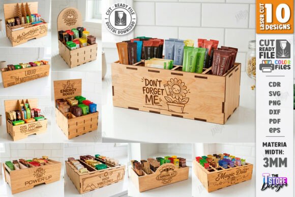Download Drink Packet Organizer Laser Cut Bundle - Organizer Collection