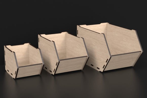 Download Laser Cut Desk Organizer Storage Bin Svg - Organizer Collection