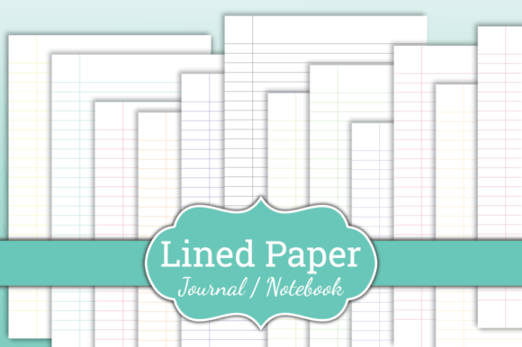 Download Lined Paper, Journal, Notebook Bundle - Lined paper Collection
