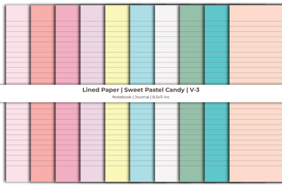 Download Lined Paper | Sweet Pastel Candy - Lined paper Collection